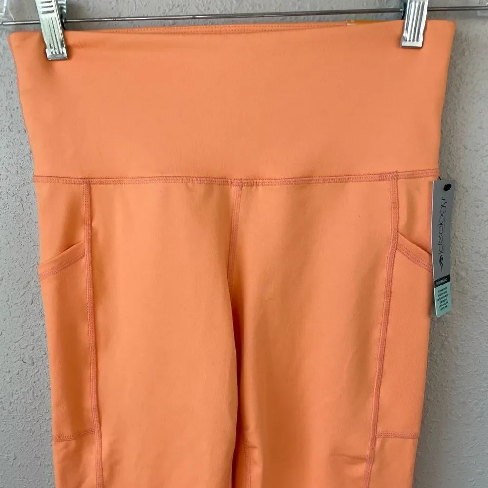 NWT Ideology Melon Ice Orange Cropped Leggings Size S